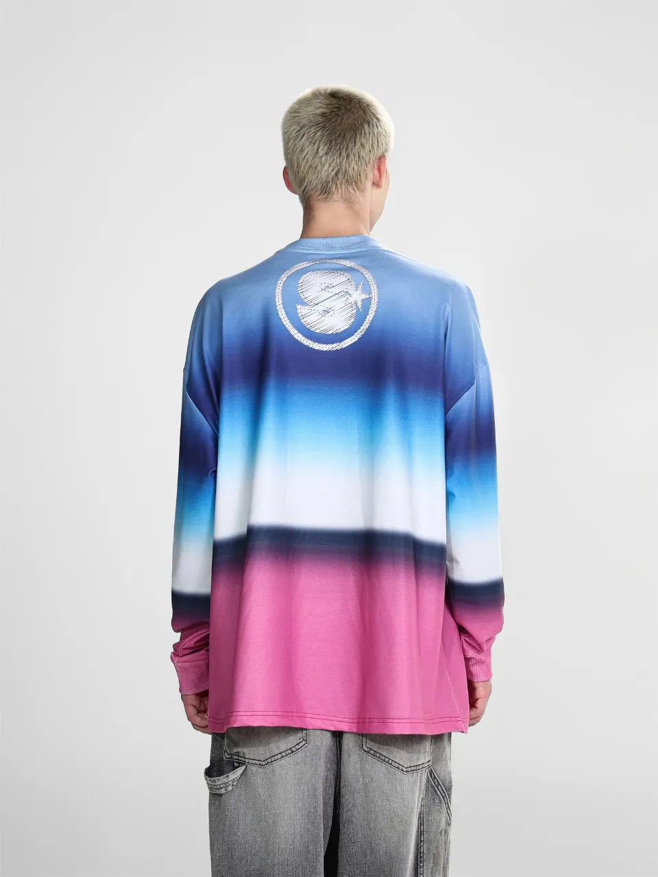 Saint michael tears all-over printed long-sleeved vintage autumn and winter T-shirt Style number: 107 Size: M L XL Wholesale price: 136 Color: Picture color